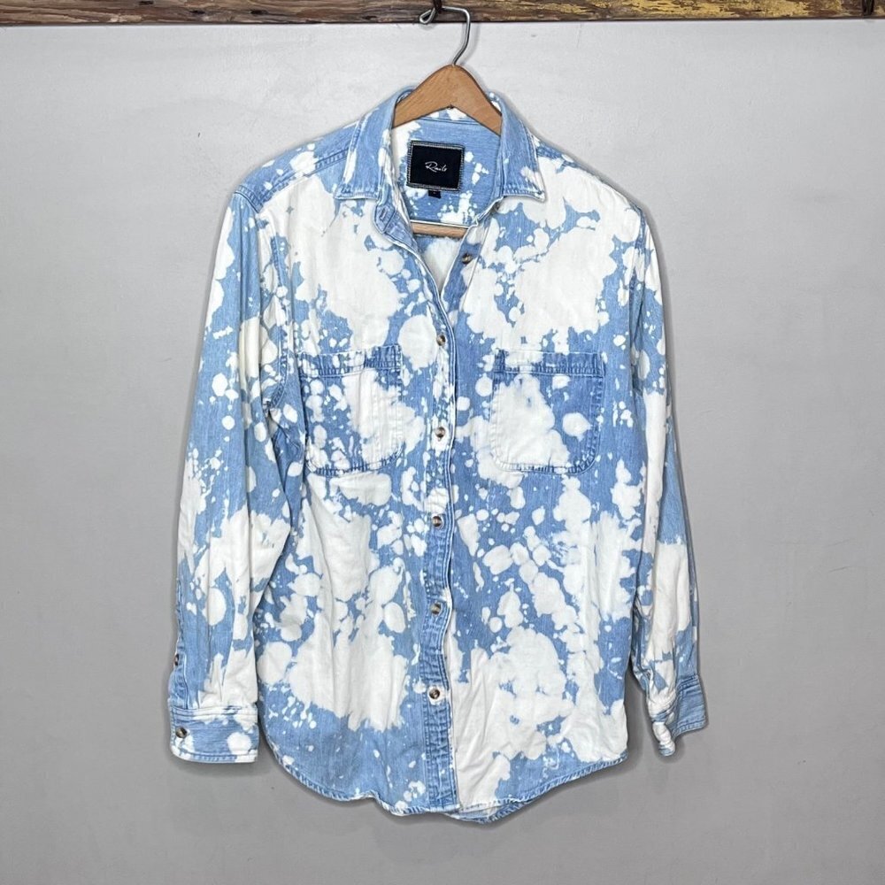 Rails Bleached Chambray Piper Indigo Denim Shirt‎ - Size Small